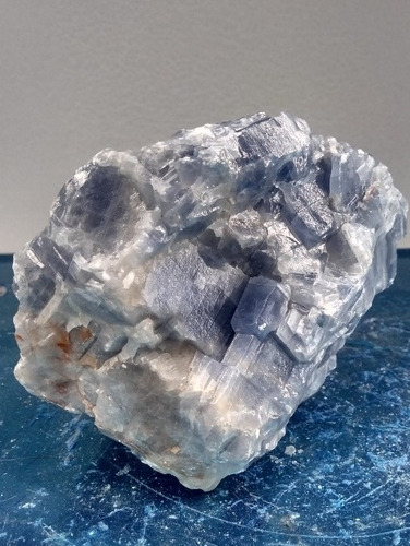 Calcita Azul Mineral Piedra Energética 825 Gr Bruto Cuarso