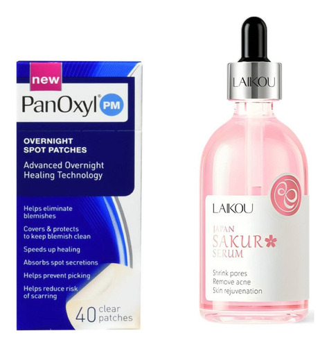 Pack Parches Para Acne Panoxyl Y Serum Japan Sakura Laikou