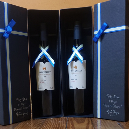 Cajas Vino Malbec-fer Regalos Empresariales Dia Del Padre 