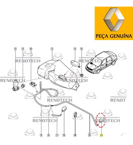 Imagem 4 de 10 de Kit Esguicho Brucutu Dianteiro Duster 2012 A 2015 289321198r