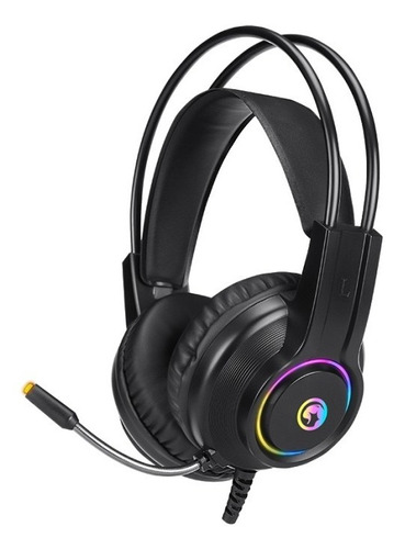 Audifonos Headset Gaming Marvo Hg8935 Modelo 2020 Rgb Usb Color Negro