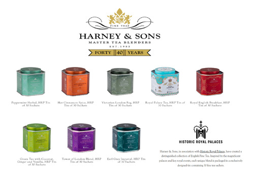 Harney & Sons, Strawberry Vanilla Té Negro De Fresa Vainilla