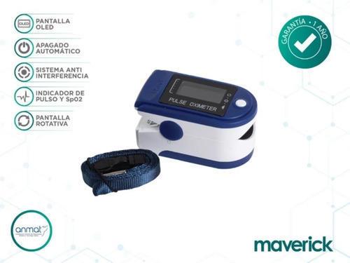 Imagen 4 de 6 de Oximetro De Pulso Oxigeno En Sangre Maverick - Niño Y Adulto