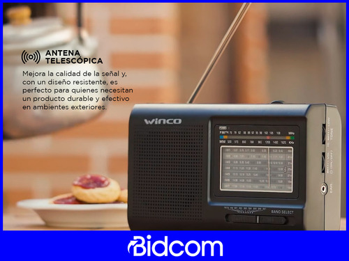 Radio Winco W-2005 Portatil Am Fm Pilas O Cable Analógica Ep
