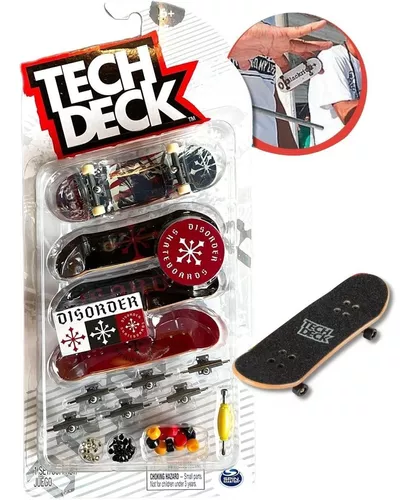 Kit Tech Deck Skate de Dedo com 4 Unidades - Sunny - Skate de Dedo