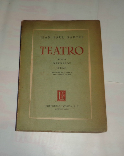 Sartre Nekrasof Kean Teatro Sartre Ed Losada Longchamps