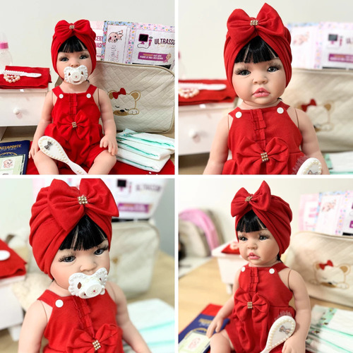 Boneca Bebê Reborn Original Enxoval Completo Promoção Lindo