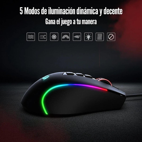 Mouse Redragon Predator M612 Wired Rgb - Negro