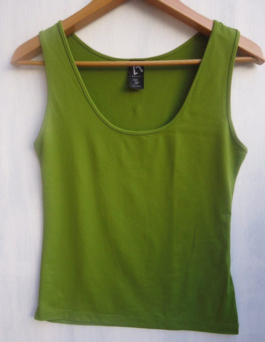 Musculosa Zara-verde Oliva-jersey Impecable! Talle M