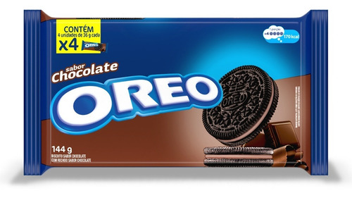 Imagem 3 de 8 de Biscoito Recheado Chocolate Oreo 144g