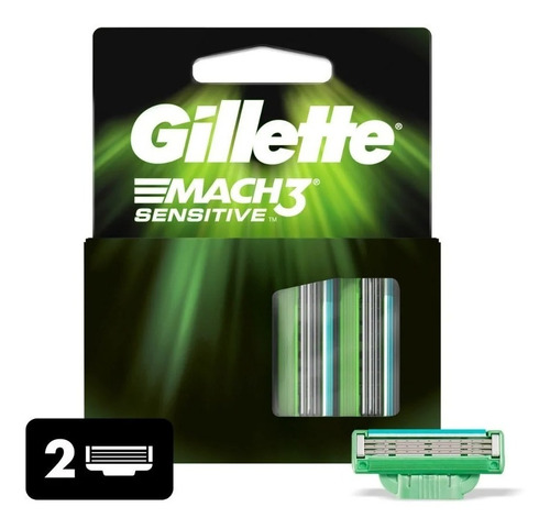 Gillette Repuestos Para Afeitar Mach3 Sensitive 2 Unid