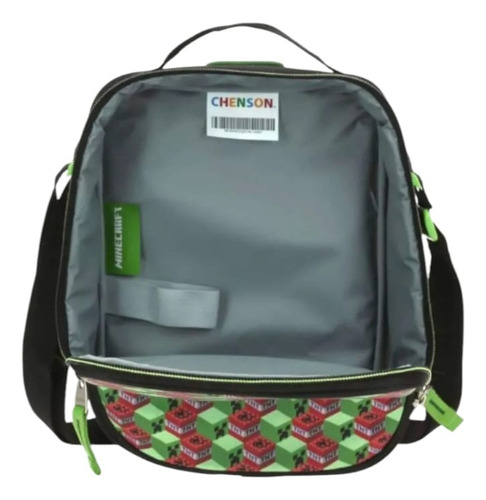 Kits Mochila Chenson Primaria Minecraft Lapicera Y Lonchera Negro Minecraft