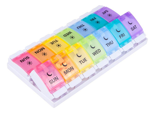 Pill Organizer 2 Times Day, Easy Open Am Pm Pill Box Wi...