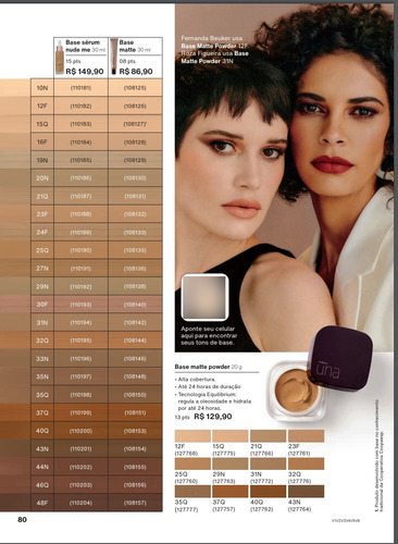Base Matte Powder Una - Cor: 23 F Compatível Com Bege Claro