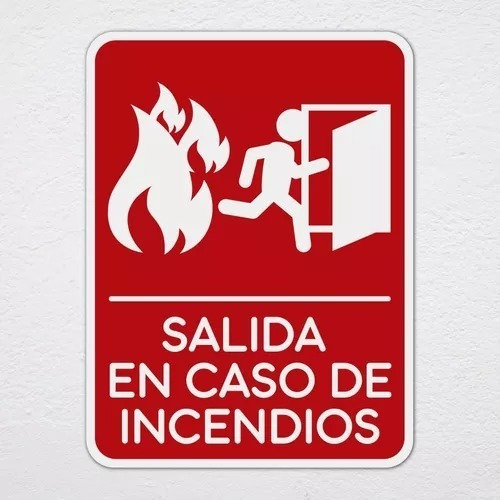 Señalamiento Seguridad Salida Emergencia Información 20x30