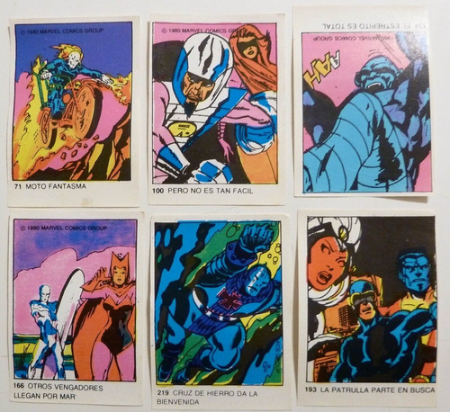 6 Figuritas Superheroes Marvel Comics 1980