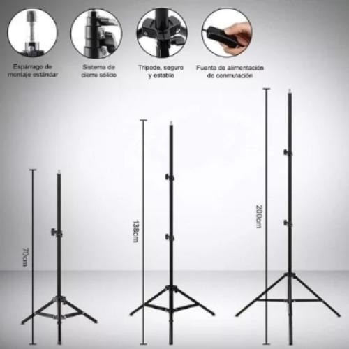 Kit Iluminación Led 85w, Softbox 50x70cm, Dimmable 3200-5500