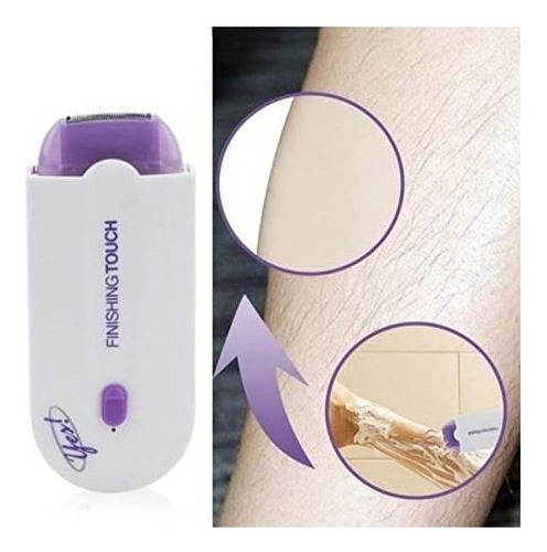 Depilador A Laser Elétrico Portátil - Branco + Roxo