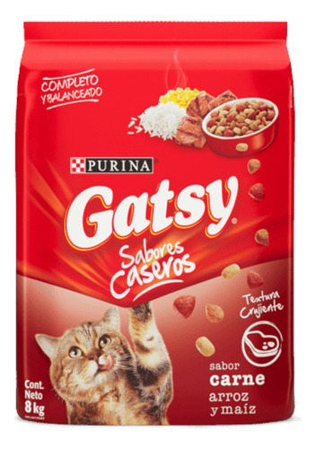 Gatsy Carne 8kg Alimento Seco Para Gatos Gatarina Purina