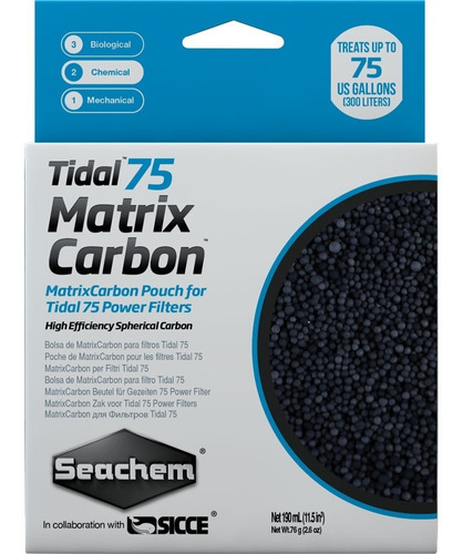 Repuesto Filtro Tidal 75 Seachem Matrix Carbón Acuario