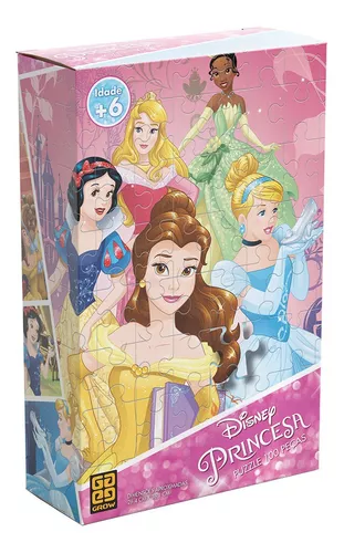 Quebra Cabeça Princesas Disney 100 Peças - Grow 3586 - UPA STORE