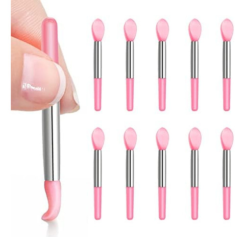 10 Peças De Pincéis De Silicone Para Lábios E Maquiagem