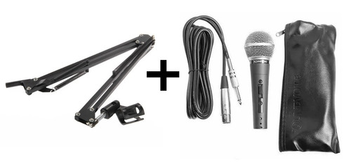 Kit Pedestal Suporte Articulado + Microfone Soundvoice Sm-58