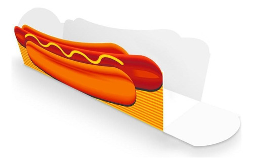 Embalagem Para Cachorro Quente Hotdog 19cm - Vermelho 1000u