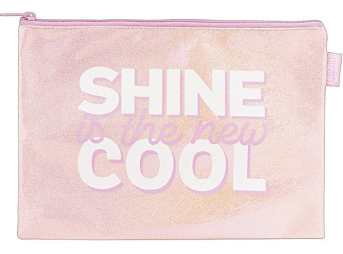 Conjunto C/ 3 Estojos Slim Académie Shine Tilibra Cor Rosa