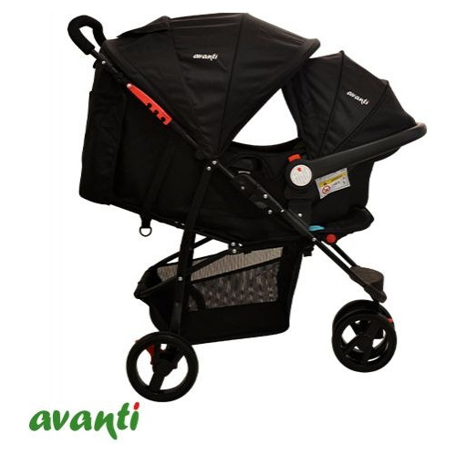 Cochecito Bebé Jogger Con Huevito Avanti Defender Turquesa Color del chasis Negro