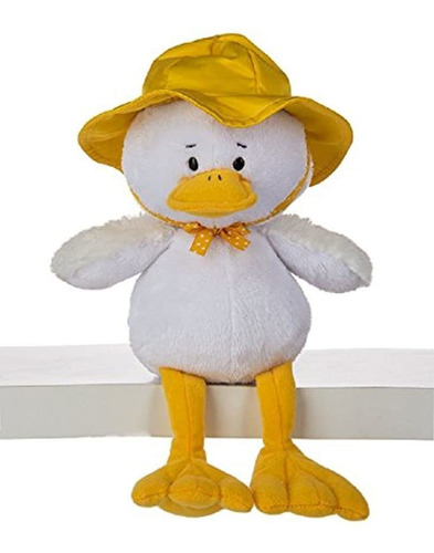 Peluche Pato Mide 8 Pulgadas, Color Blanco Con Amarillo