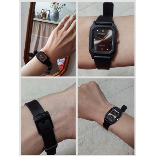 Reloj Mujer Casio Lq-142e-1 Analogo Negro / Lhua Store