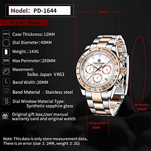 Pagani Design Reloj Para Hombre Multifunción Reloj Deportivo