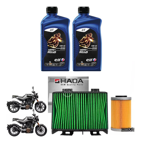 Kit Service Husqvarna 200 401 Filtros+aceite Elf 15w50 Sia+