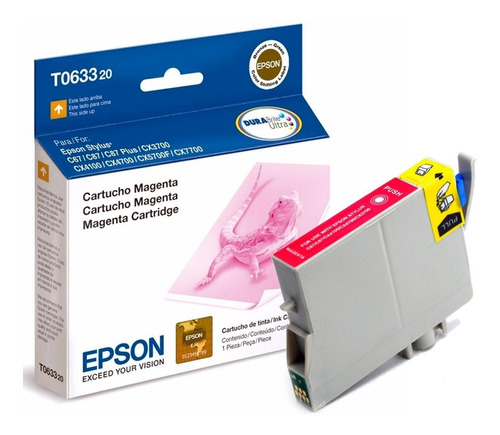 Cartucho Epson Stylus Pro T063 Magenta C67 87 Cx3700 8ml /v