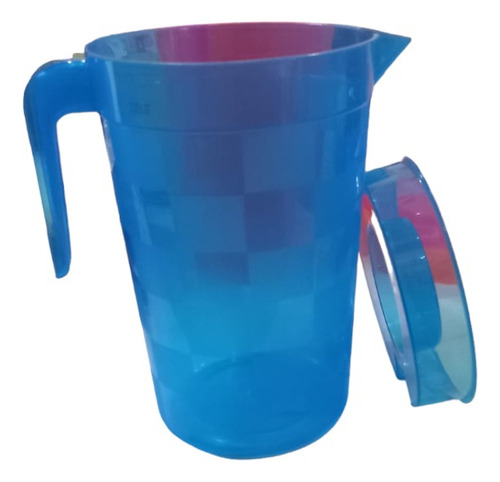 4 Jarras De Plástico De 2 Lts Multicolor Multiusos Con Tapa