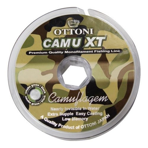 Linha Monofilamento Camu Xt 0,25 Mm 19,8 Lb - 9,0 Kg 100 M Cor Camuflado