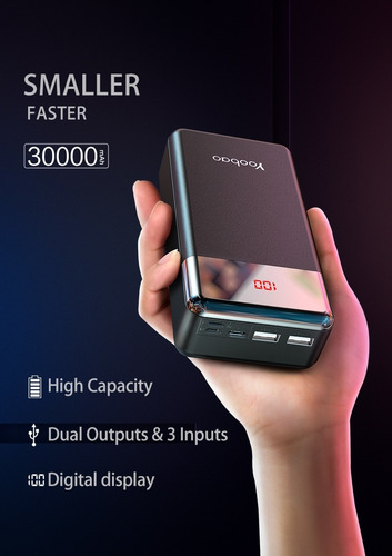 Power Bank Yoobao 30.000mah 30w-pd Qc 3.0 45v