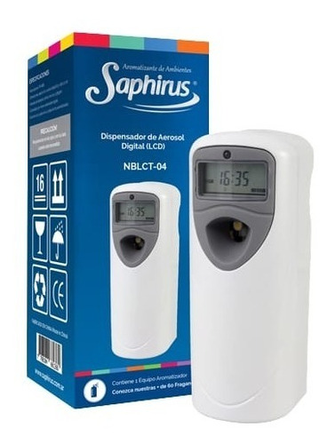 Difusor Digital Aromatizador Saphirus Automático Fragancias