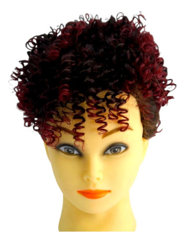 Coque Afro Puff Cacheado 100% Orgânico Volumoso Adere Creme Cor Californiana Marsala T1b Bug