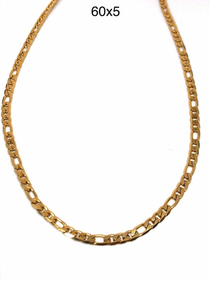 Cadena de oro 60cm largo 4mm de ancho tanques cadena de acero inoxidable dorado para señora caballero