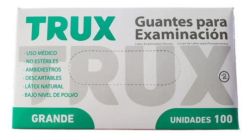 Guantes Descarteble De Látex Grande 1 Caja X 100 Un.