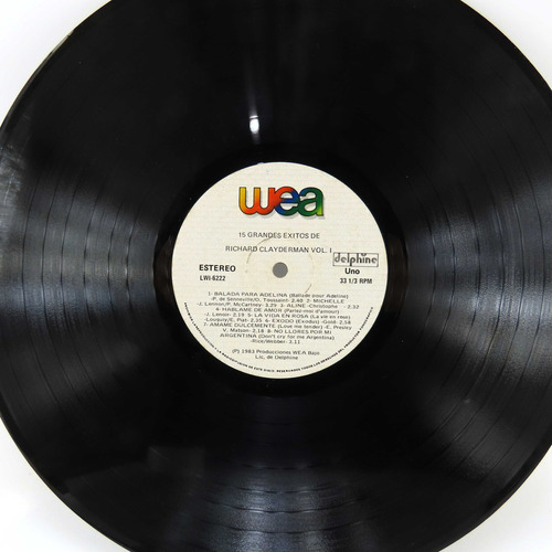 D433 15 Grandes Éxitos De Richard Clayderman Vol. 1 Lp (Usado)
