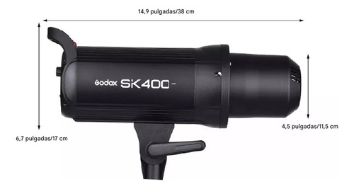 Flash De Estudio Godox Sk400ii Con Luz De 150w Modelado Led