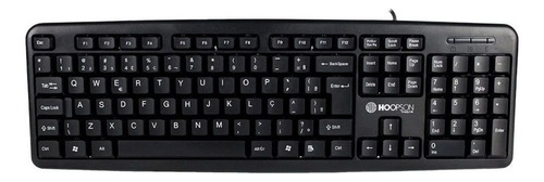 Teclado Hoopson Tpc-058 Qwerty Português Brasil Cor Preto