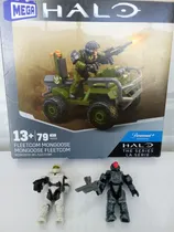 Comprar Lote Mega Construx Halo 2 Spartans + Fleetcom Mongoose 79 Mongoose