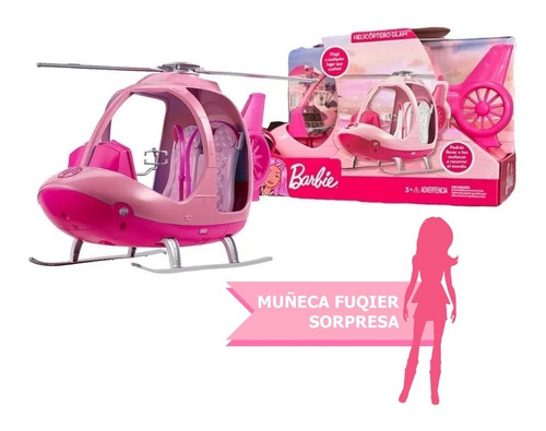 Barbie Helicoptero + Muñeca Fuqier Sorpresa Original Lelab