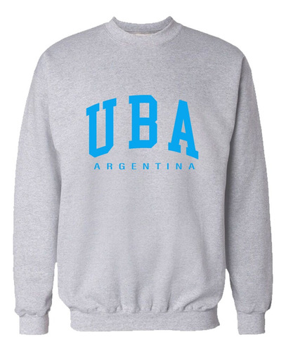 Buzo Cuello Redondo Gris Uba Universidad Buenos Aires 03