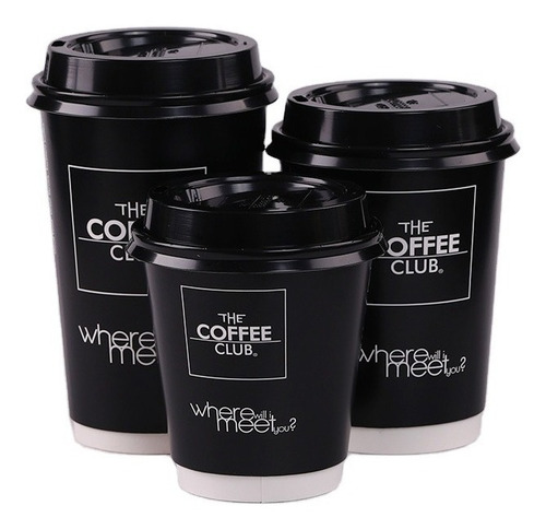 50 Uni Copo Papel Preto Parede Dupla 120 Ml Café - Expresso