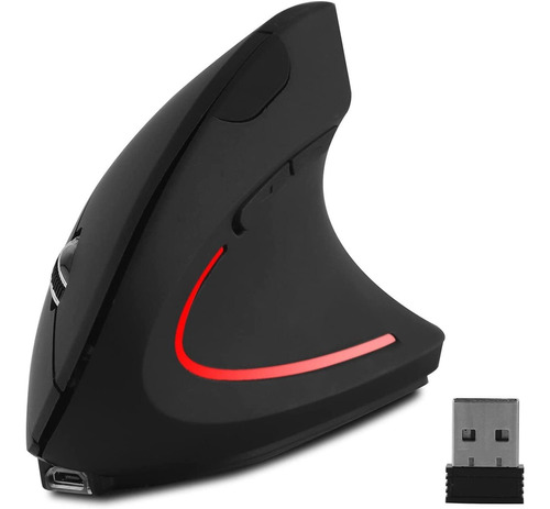 Mouse Inalambrico Vertical Ergonomico 2.4 | Negro / Sunff...